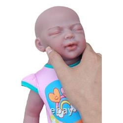 18.5 Reborn Doll Newborn Girl Full Body Silicone Brown, Baby Handmade Ideal Toy