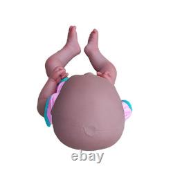 18.5 Reborn Doll Newborn Girl Full Body Silicone Brown, Baby Handmade Ideal Toy
