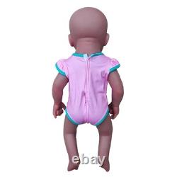 18.5 Reborn Doll Newborn Girl Full Body Silicone Brown, Baby Handmade Ideal Toy