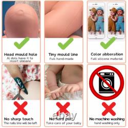 18.5 Reborn Doll Washable 6.8lb Full Body Silicone Newborn Baby Xmas Gift