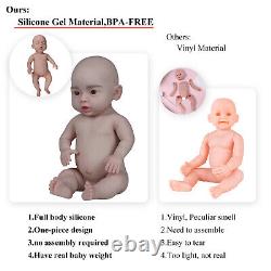 18.5 Silicone Baby Full Body Dolls Real Reborn Baby Doll Newborn Baby Doll