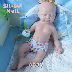 18.5 Sleeping Newborn 2.8kg Full Platinum Silicone Dolls Reborn Baby Girl Doll