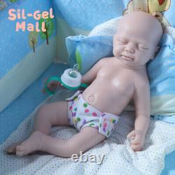 18.5 Sleeping Newborn 2.8kg Full Platinum Silicone Dolls Reborn Baby Girl Doll