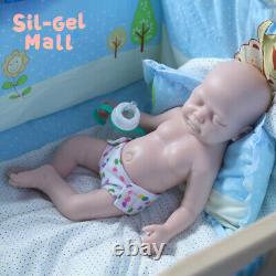 18.5 Sleeping Newborn 2.8kg Full Platinum Silicone Dolls Reborn Baby Girl Doll