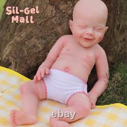 18.5'' Smile Boy Full Body Platinum Silicone Reborn Baby Doll Lifelike Infant US