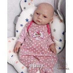 18.5'' Soft Silicone Reborn Baby 6.6lbs Lifelike Handmade Silicone Girl Doll