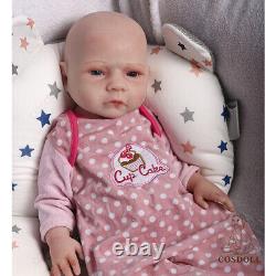 18.5'' Soft Silicone Reborn Baby 6.6lbs Lifelike Handmade Silicone Girl Doll