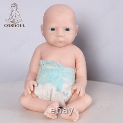 18.5 in Full Soft Platinum Silicone Baby Dolls Handmade Newborn Baby BOY Doll