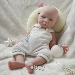 18.5 in Full Soft Platinum Silicone Baby Dolls Handmade Newborn Baby GIRL Doll