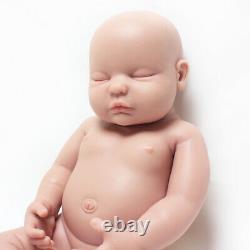 18.5Eyes Closed Cute Chubby Baby Boy Silicone Reborn Baby Sleeping Doll Toys