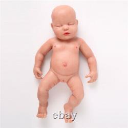 18.5Full Body Soft Silicone Chubby Baby Lifelike Sleeping Reborn Baby Girl Doll