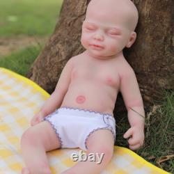 18.5Realistic Cute Newborn Girl Handmake Silicone Reborn Baby Dolls US Stock