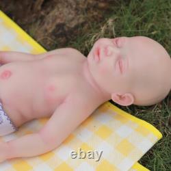 18.5Realistic Cute Newborn Girl Handmake Silicone Reborn Baby Dolls US Stock