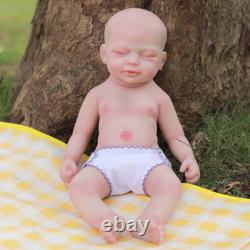 18.5Realistic Cute Newborn Girl Handmake Silicone Reborn Baby Dolls US Stock