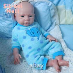 18.5Realistic Full Body Platinum Silicone Reborn Baby Dolls Can Drink Water&Pee
