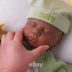 18.9 Inch Silicone Reborn Baby Dolls Lifelike Newborn Girl Dolls Dark Brown