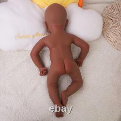 18.9 Inch Silicone Reborn Baby Dolls Lifelike Newborn Girl Dolls Dark Brown