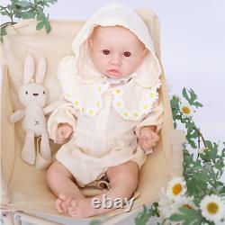 18'' Adorable Reborn Baby GIRL Full Body Silicone Doll Kids Playmate Toys