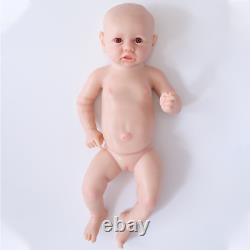 18'' Adorable Reborn Baby GIRL Full Body Silicone Doll Kids Playmate Toys