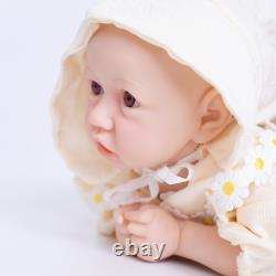 18'' Adorable Reborn Baby GIRL Full Body Silicone Doll Kids Playmate Toys