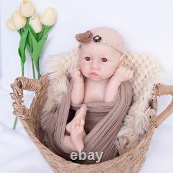 18'' Adorable Reborn Baby GIRL Full Body Silicone Doll Kids Playmate Toys