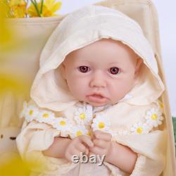 18'' Adorable Reborn Baby GIRL Full Body Silicone Doll Kids Playmate Toys