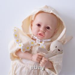 18'' Adorable Reborn Baby GIRL Full Body Silicone Doll Kids Playmate Toys