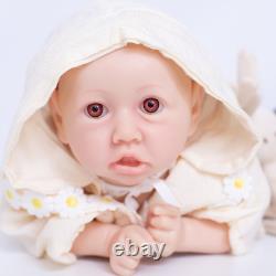 18'' Adorable Reborn Baby GIRL Full Body Silicone Doll Kids Playmate Toys