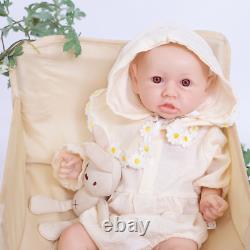 18'' Adorable Reborn Baby GIRL Full Body Silicone Doll Kids Playmate Toys