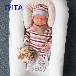 18 Full Body Silicone Closed Eyes Sleeping Baby Doll Newborn Toy Birthday Gifts