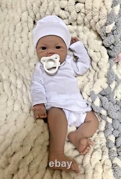 18 Full Body Silicone Reborn Baby Girl Pacifier Doll 5 lbs Floppy Soft Squishy