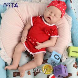 18'' Full Body Silicone Sleeping Mouth Open Girl Doll Lifelike Reborn Baby