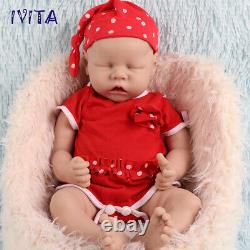 18'' Full Body Silicone Sleeping Mouth Open Girl Doll Lifelike Reborn Baby