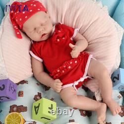 18'' Full Body Silicone Sleeping Mouth Open Girl Doll Lifelike Reborn Baby