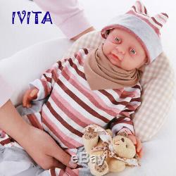 18'' Full Body Soft Silicone Reborn Doll Newborn Baby Girl Can Take Pacifier Toy