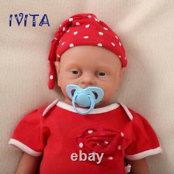18'' Full Silicone Reborn Baby Girl Cute Silicone Doll Can Take A Pacifier