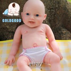18 Full Silicone Reborn Doll Handmade Baby Girl, Open Eyes fit for Kids Play