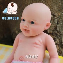 18 Full Silicone Reborn Doll Handmade Baby Girl, Open Eyes fit for Kids Play