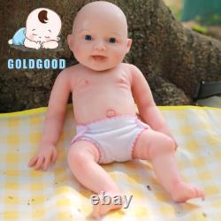 18 Full Silicone Reborn Doll Handmade Baby Girl, Open Eyes fit for Kids Play