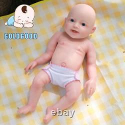 18 Full Silicone Reborn Doll Handmade Baby Girl, Open Eyes fit for Kids Play