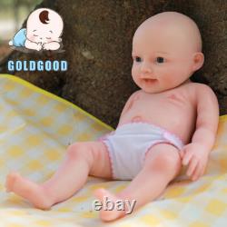 18 Full Silicone Reborn Doll Handmade Baby Girl, Open Eyes fit for Kids Play
