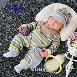 18 Handmade Sleeping Baby Girl Full Body Waterproof Soft Silicone Newborn Doll