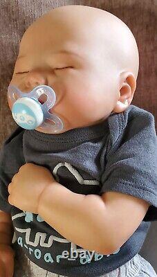 18 Handpainted Vinyl Reborn Baby Boy No COA