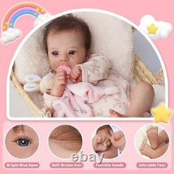 18 Inch Real Life Reborn Baby Dolls Silicone Full Body Girl Realistic Baby Dolls