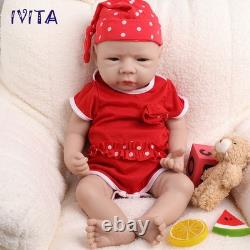 18 Lifelike Infant Cute Girl Newborn Full Body Silicone Reborn Baby Doll Xmas