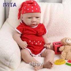18 Lifelike Infant Cute Girl Newborn Full Body Silicone Reborn Baby Doll Xmas
