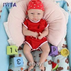 18 Lifelike Infant Cute Girl Newborn Full Body Silicone Reborn Baby Doll Xmas