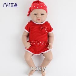 18 Lifelike Infant Cute Girl Newborn Full Body Silicone Reborn Baby Doll Xmas