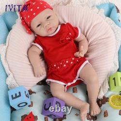 18 Lifelike Infant Cute Girl Newborn Full Body Silicone Reborn Baby Doll Xmas
