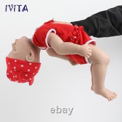 18 Lifelike Infant Cute Girl Newborn Full Body Silicone Reborn Baby Doll Xmas